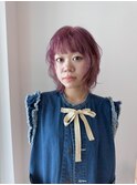 【竹内哉汰】レイヤーボブ/ミディアム/ピンクラベンダー/20代