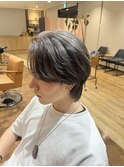 フェザーショート　ローライトグレーカラー