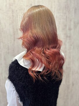 テトテ 門戸厄神店(tetote) 【tetote門戸厄神/村山】グラデーションカラー/波巻きカール