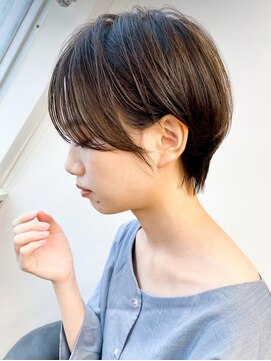 アース 栄店(HAIR&MAKE EARTH) earthショートレイヤーボブミルクティー丸みショートボブ