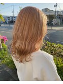 ブロンドベージュ1/23波ウェーブ大人ガーリー
