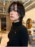 顔周りレイヤーカットくびれヘアミルクティーベージュカラー韓国