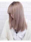 ミルクティーカラー艶髪ロングヘアストレートヘア錦糸町北口