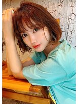 07 バイアフロート(by afloat)&nbsp;夏ショートボブ耳かけ毛先パーマイメチェンフォギーベージュ