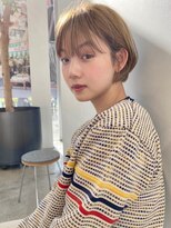 フォト 新宿(foto)&nbsp;グレーベージュ前髪パーマレイヤーカットダブルカラー髪質改善