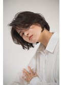 耳にかけても可愛いナチュラルボブ×柔らかパーマ