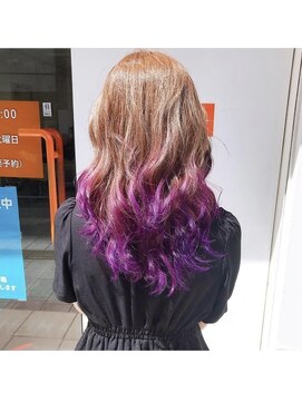 トリプルエイチフォーヘアー 国分店(HHH for hair) ☆パープルグラデーション☆