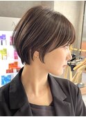 30代40代大人女性/前髪なしショートボブ/ショートヘア/髪質改善