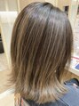 ピーディーヴィセオ 新さっぽろ店(PD VISEO) #バレイヤージュ#ベージュ#ブリーチ1~2回