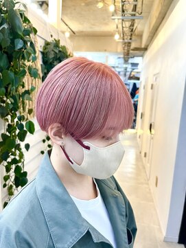 ジゼル 博多筑紫口店(GiseL) ペールピンク×ショート@gisel_taisei_