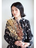 外ハネ切りっぱなしボブ