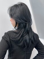 アイティーバイアルバム 下北沢店(IT by ALBUM)&nbsp;くびレイヤー美髪レイヤーロングアッシュブラック_ba507111