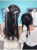 ヘアセット　ヘアメ　韓国ヘア　ヘアアレンジ