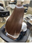 ミルクティーカラー_髪質改善ケアストレート_縮毛矯正_担当西村