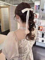 キャパジャストヘアー(CAPA just hair)&nbsp;パーティーヘアアレンジ編みおろしポニーテール