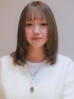 ザ ドッツ(THE DOTS) オリーブベージュ アッシュカラー ミディアムレイヤー