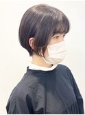 【モリオ松戸　石山】丸みショートボブ艶カラー透明感カラー