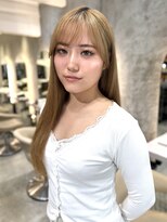 ロンドイディールバンダイ 新潟万代(Lond ideal) アプリコットオレンジくびれヘアハイライトカラー