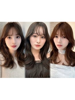 前髪や顔周りにレイヤーを入れてレングスを変えなくても雰囲気を劇的に変える韓国風顔周りレイヤー【大宮】