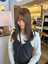 クレム 博多駅店(ChLem)&nbsp;顔まわりレイヤー　ベージュカラー　透明感カラー　髪質改善