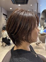 ショコララテ&nbsp;レイヤーショートカット/秋カラー/ショートボブ/30代/40代/50代