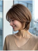 上品大人ショートボブ[伊丹駅/髪質改善/白髪染め]