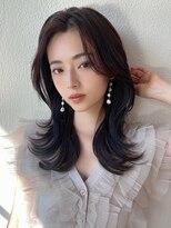 アフロート エル 錦糸町(AFLOAT L)&nbsp;暗髪でも出せるこなれ感フェイスレイヤー×ナチュラルセミロング