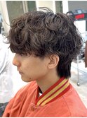 渋谷メンズ緩めシャドウパーママッシュウルフスパイラルパーマ