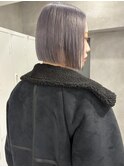 ハイトーンボブ/グレーシルバー/ケアブリーチ