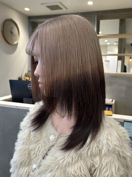 ロテ(LOTE.) 黒髪/クラゲヘアー/オリーブグレー/小顔/ココアベージュ/一宮