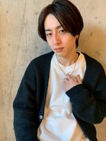 フッズ(HOODS)&nbsp;ナチュラルパーマ　センターパート　ラウンドマッシュ