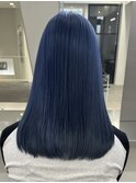 ブルーラベンダー／切りっぱなし/ネイビーブルー／表参道/原宿