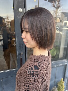 アンサー(answer) 【顔まわりカット】チョコレートブラウン＋ボブレイヤー