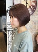 【四条烏丸】骨格矯正ショートボブ×ナチュラルブラウン