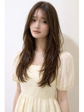 キース ヘアアンドメイク 恵比寿(kith. hair&make) 透明感ブラウンベージュ/ロングレイヤー/ハッシュカット