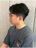 MEN’S/リバースセンターパート/ニュアンスパーマ/新宿