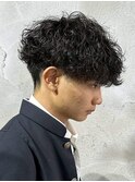 MEN’S/リバースセンターパート/ニュアンスパーマ/高崎