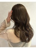 オリーブベージュ/赤み消しカラー/ブリーチなしカラー