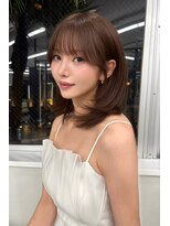 ランズ アネックス 梅田(LANDS ANNEX)&nbsp;前髪ありミディアムレイヤーカット 【大阪 梅田】