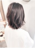 髪質改善外ハネ丸みボブ簡単スタイリングツヤカラーカーブカット