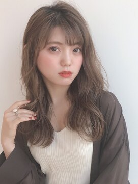 ジーナ セントラル銀座(Zina) 小顔セミウェットウェーブピンクベージュハイライトカラー