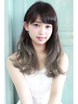 ヘアーアートシフォン 池袋西口店(Hair art chiffon) ダークアッシュ抜け感ハイライトインナーカラーオリーブアッシュ