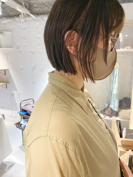 コフィー バイ メルト 吉祥寺(cofy by melt) 【三ツ井純】切りっぱなしボブ 大人可愛いアッシュベージュ 20代