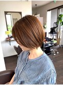 ショートすぎない丸みショート♪アースカラー♪