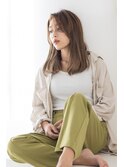 【Totia元町・三宮】抜け感セミディ×ミルクティアッシュ