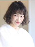 大人可愛い20代30代似合わせカットイメチェン流しバング