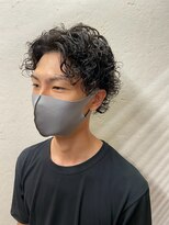 髪屋 スパイラルセンターパート【スパイラルパーマ】