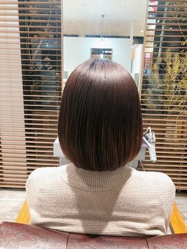 ヘアー ワークス ボナ 前橋店(HAIR WORKS bona.) 似合わせカット×髪質改善ケア【ナチュラルブラウン2】