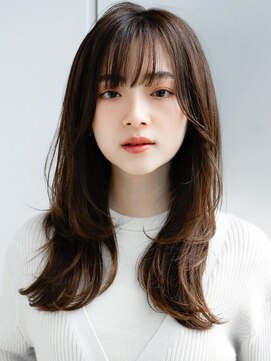 エインアンリー 表参道(AIN.ANLY.) フェイスレイヤーくびれロング薄めバングハッシュカット大人女子