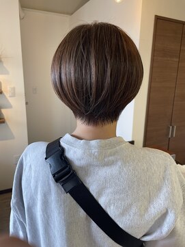 リュンヌ 門前仲町(lune) 切りっぱなしボブハイライトベージュカラーショートレイヤーロブ